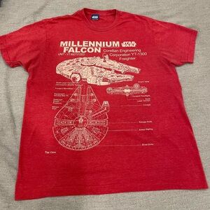 Star Wars Red Millennium Falcon Tee